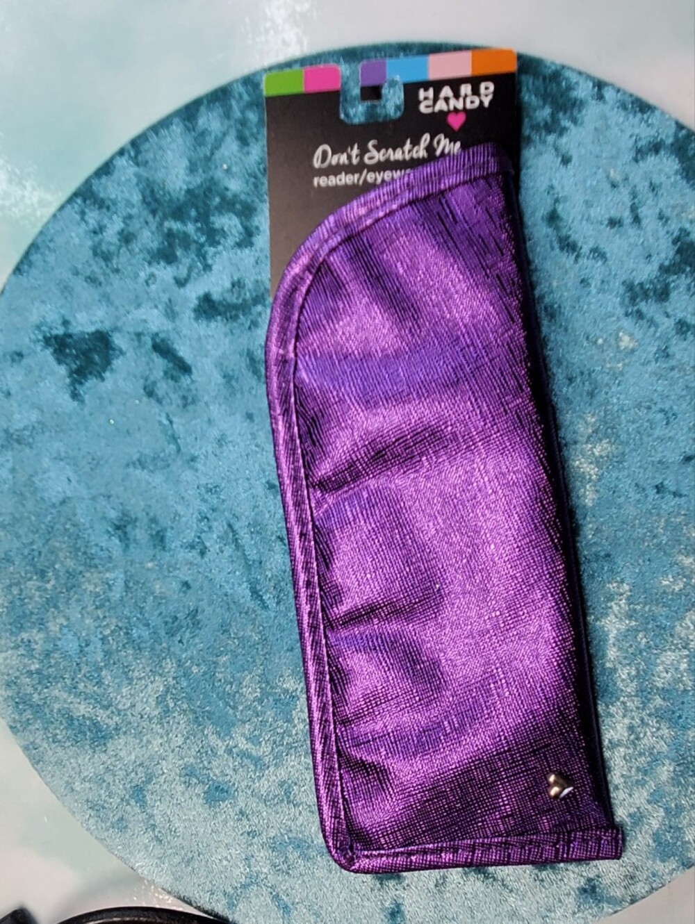 Hard Candy Metallic Purple Satin Eyeglass Case